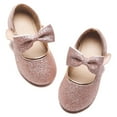 thumbnail image 1 of Toddler Flower Girl Pink Dress Shoes Size 6 - Girl Ballet Flats Wedding Party, 1 of 7