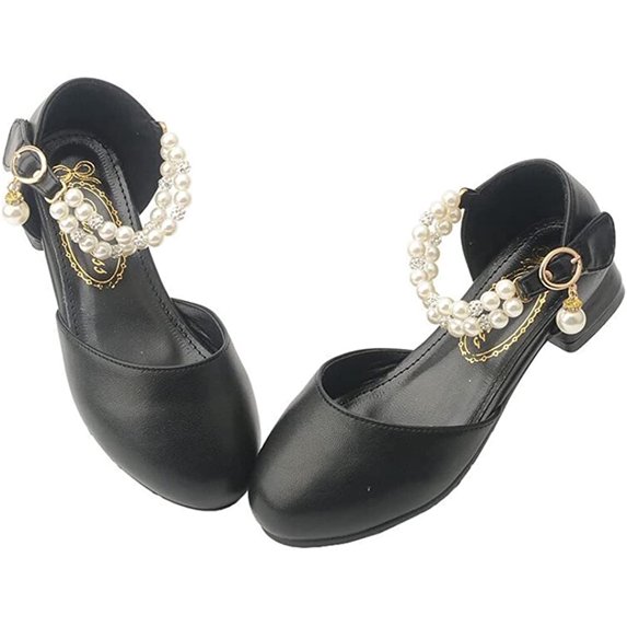 Toddler Flower Girls Dress Shoes Wedding Party School Glitter Low Heel Mary Jane Princess Pumps Sandals for Little Kids