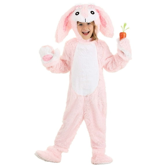 Toddler Fluffy Pink Bunny Costume