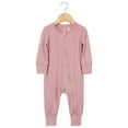 thumbnail image 1 of Toddler Footie Pajamas Baby Cotton Rompers Footed Pajamas Zipper Long Sleeve Sleeper Jumpsuit Girl Clothes 6-12 Months, 1 of 8