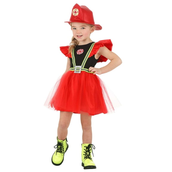 Toddler Frilly Firefighter Costume Dress