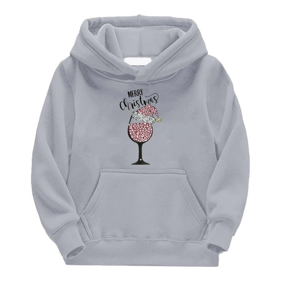 Toddler Funny Christmas Sweatshirts For Girl And Boys Long Sleeve Graphic Pullover Tops Oversized Crewneck Christmas Hoodie
