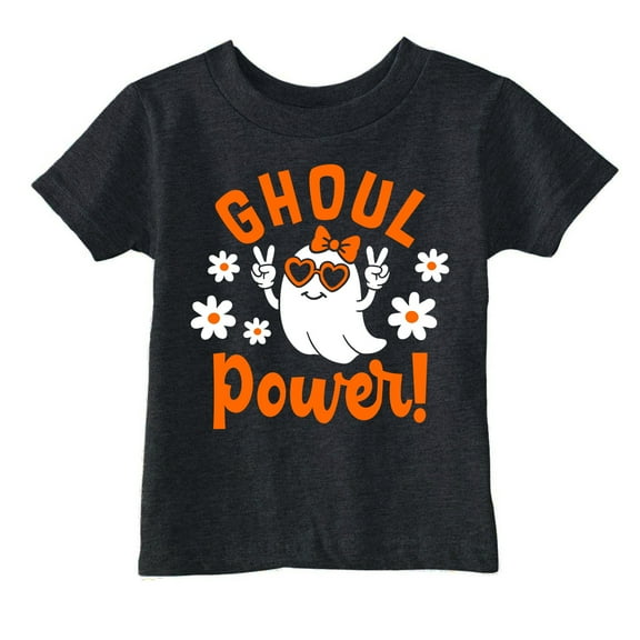 Toddler Funny T Shirts Ghoul Power Sarcastic Halloween Ghost Graphic Novelty Tee For Young Kids