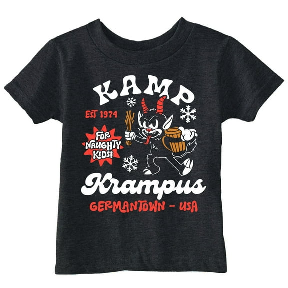 Toddler Funny T Shirts Kamp Krampus Sarcastic Christmas Graphic Novelty Tee For Young Kids