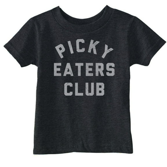 Toddler Funny T Shirts Picky Eaters Club Sarcastic Food Graphic Novelty Tee for Toddlers