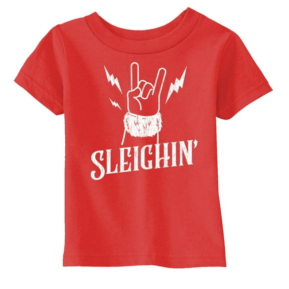 Toddler Funny T Shirts Sleighin Sarcastic Santa Claus Graphic Novelty Tee For Young Kids