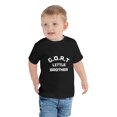 Toddler G.O.A.T Little Brother Tee (Black, 3T)