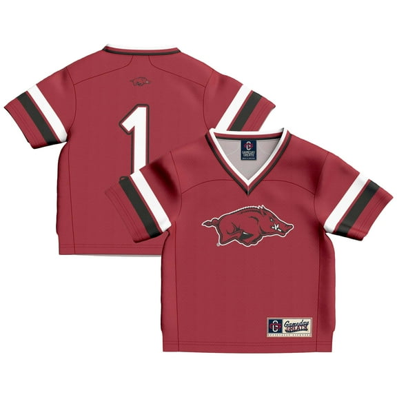 Toddler GameDay Greats #1 Cardinal Arkansas Razorbacks Lightweight Collegiate Football Fashion Jersey
