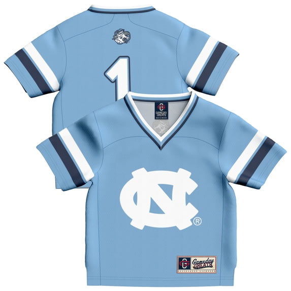 Toddler GameDay Greats #1 Carolina Blue North Carolina Tar Heels Lightweight Collegiate Football Fashion Jersey
