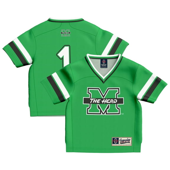 Toddler GameDay Greats #1 Kelly Green Marshall Thundering Herd Collegiate Football Fashion Jersey