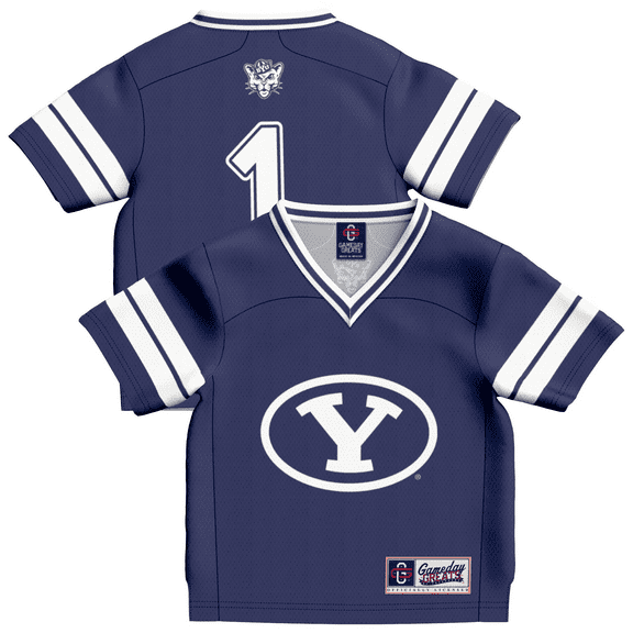 Toddler GameDay Greats #1 Navy BYU Cougars Collegiate Football Fashion Jersey