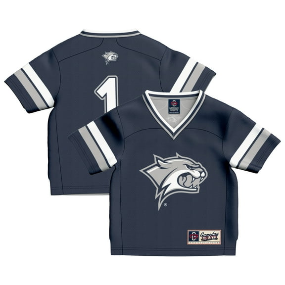 Toddler GameDay Greats #1 Navy New Hampshire Wildcats Collegiate Football Fashion Jersey