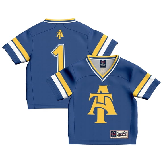 Toddler GameDay Greats #1 Navy North Carolina A&T Aggies Lightweight Collegiate Football Fashion Jersey