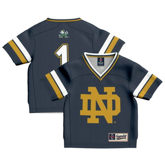 Toddler GameDay Greats #1 Navy Notre Dame Fighting Irish Collegiate Football Fashion Jersey