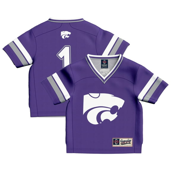Toddler GameDay Greats #1 Purple Kansas State Wildcats Collegiate Football Fashion Jersey
