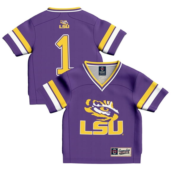 Toddler GameDay Greats #1 Purple LSU Tigers Football Fashion Jersey