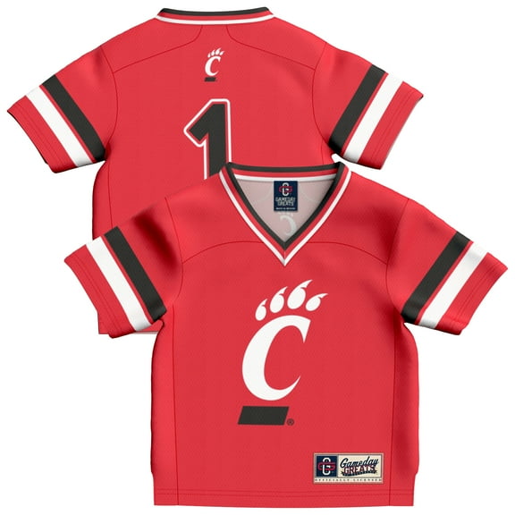 Toddler GameDay Greats #1 Red Cincinnati Bearcats Lightweight Collegiate Football Fashion Jersey
