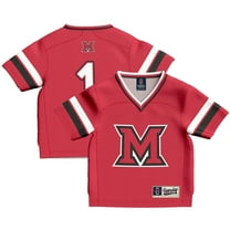 Toddler GameDay Greats #1 Red Miami University RedHawks Lightweight Collegiate Football Fashion Jersey