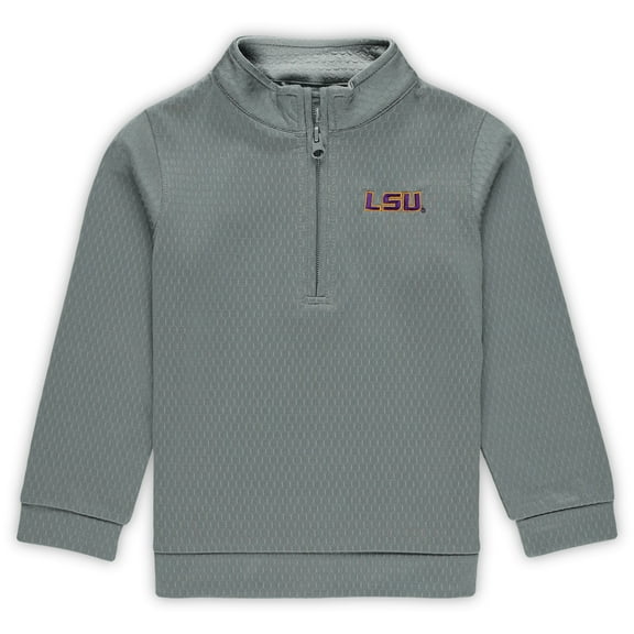 Toddler Garb Gray LSU Tigers Sterling Quarter-Zip Pullover