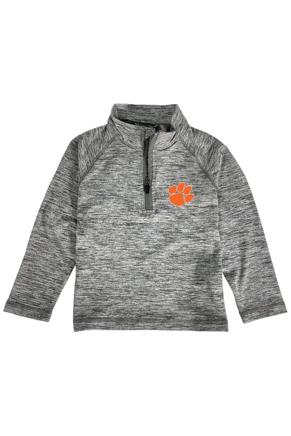 Toddler Garb Heathered Gray Clemson Tigers Matthew Quarter-Zip Pullover Jacket