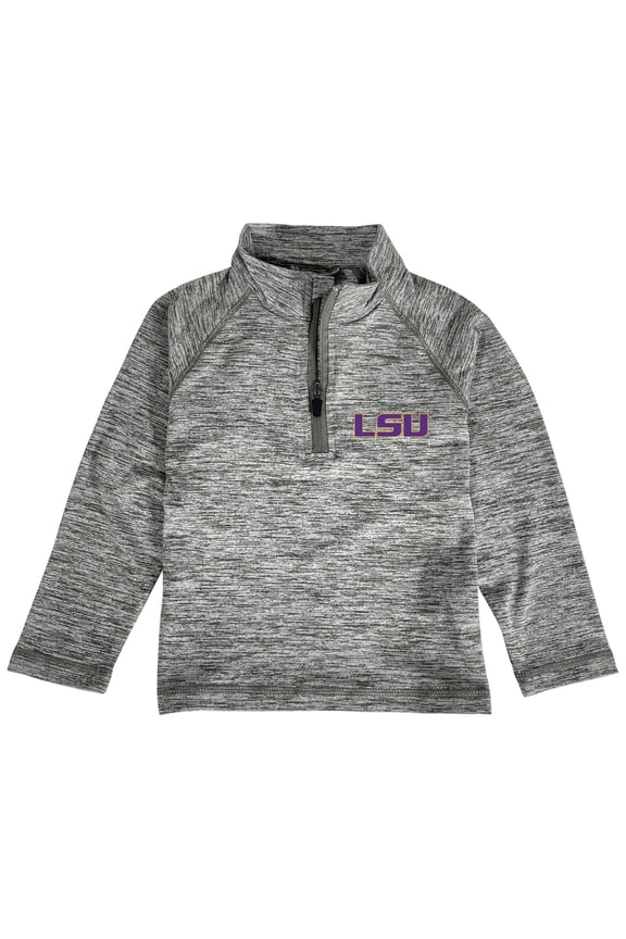 Toddler Garb Heathered Gray LSU Tigers Matthew Quarter-Zip Pullover Jacket