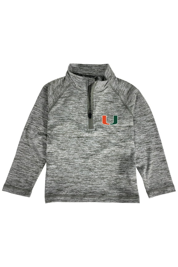 Toddler Garb Heathered Gray Miami Hurricanes Matthew Quarter-Zip Pullover Jacket