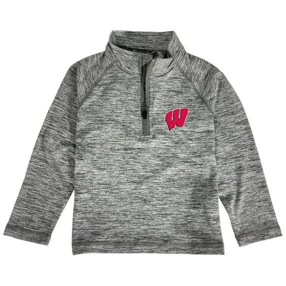 Toddler Garb Heathered Gray Wisconsin Badgers Matthew Quarter-Zip Pullover Jacket
