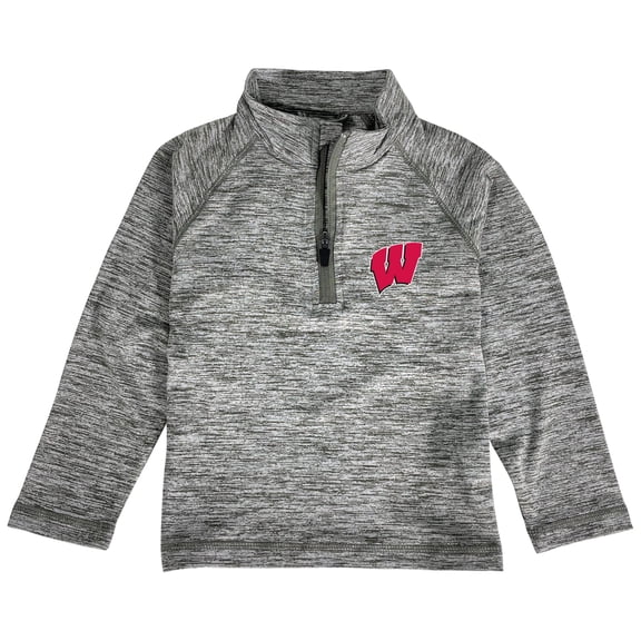 Toddler Garb Heathered Gray Wisconsin Badgers Matthew Quarter-Zip Pullover Jacket