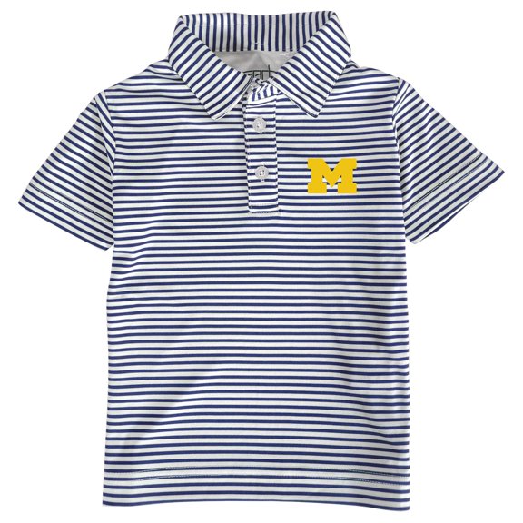 Toddler Garb Navy/White Michigan Wolverines Carson Polo