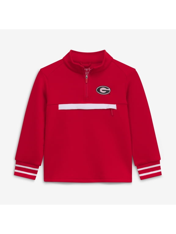 Toddler Garb Red Georgia Bulldogs Atlas Quarter-Zip Tri-Blend Pullover