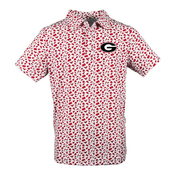 Toddler Garb Red Georgia Bulldogs Tom Allover Print Performance Polo