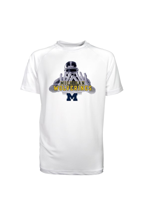 Toddler Garb White Michigan Wolverines Kevin Raglan Sun Shirt