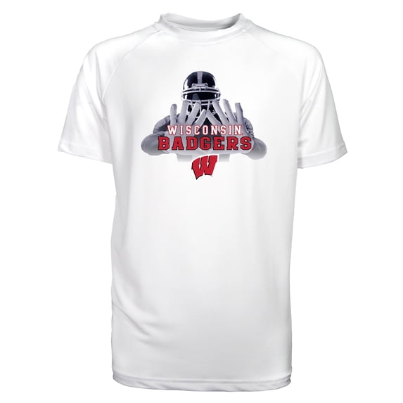Toddler Garb White Wisconsin Badgers Kevin Raglan Sun Shirt