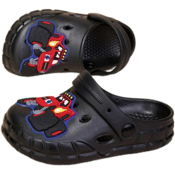 Toddler Garden Clogs for Boys Girls – Lightweight Non-Slip EVA Cartoon Sandals for Kids – Waterproof Summer Pool Shower Slippers with Back Strap for Indoor Outdoor Daycare