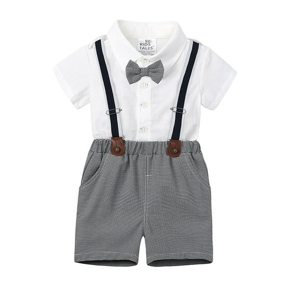 Toddler Gentleman Outfit Set Formal Dress Shirt Suspenders Pants Baby Boy Photoshoot Outfits Baby Outfits 3-4 Years