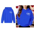 thumbnail image 1 of Toddler Gir Hoodie Valentines Sweatshirt Long Sleeve Casual Heart Sweatshirt Crew Neck Sweatshirt Pullover Size 3-4 Years Girls Clothes, 1 of 4