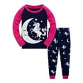 thumbnail image 1 of Toddler Girl 100% Cotton Unicorn Pajamas Set Glow in The Dark Style PJs Size 3T, 1 of 7