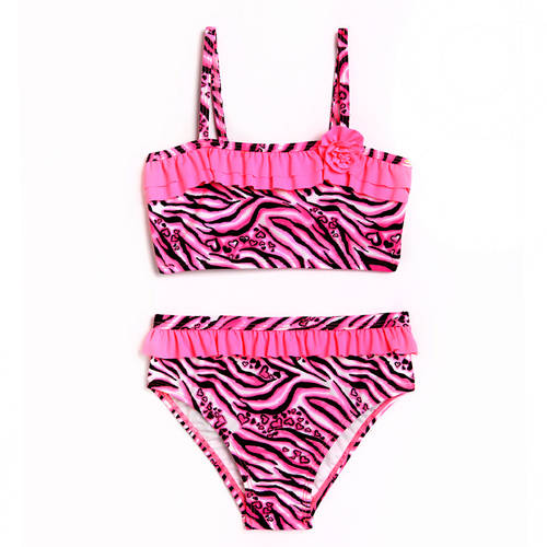 Toddler Girl Animal Frenzy Pink Zebra Bikini Swimsuit - Walmart.com