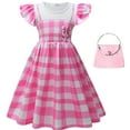 thumbnail image 1 of Toddler Girl Barbee Pink Plaid Dress Halloween Coslay Party Costume 2-8Y, 1 of 5