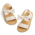 thumbnail image 1 of Toddler Girl Beige Sandals Size 9 - Little Girl Summer Dress Shoes Lightweight Open Toe Beach Holiday, 1 of 6