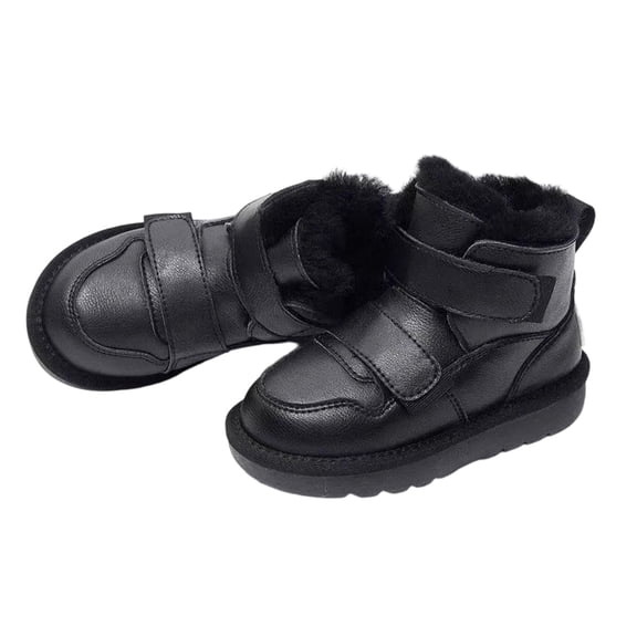 Toddler Girl Boots,Boys Winter Boots Insulated Warm Toddler Kids Hiking Outdoor Booties Non Durable Cold Weather Footwear for Children for Play and Adventures,Toddler Snow Boots,Black,4-5 Years
