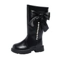 Toddler Girl Boots Children High Autumn Winter Zipper High Pearl Bow