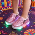 thumbnail image 1 of Toddler Girl Boots,Girls Fashion Sneakers with Flashing LED Lights Sparkly Casual Shoes Breathable Platform Sole Comfortable Kids Shoes for Play and Nighttime,Toddler Snow Boots,Pink,4.5-5 Years, 1 of 8