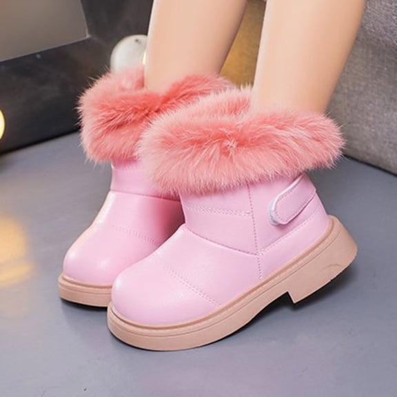 Toddler Girl Boots,Kid Winter Shoes Outdoor School Warm Snow Boots for Boys Girls Waterproof Comfortable Durable for Outdoor Play and School Activities,Toddler Snow Boots,03 Pink,12-18 Months
