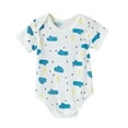 thumbnail image 1 of Toddler Girl Boy Onesie Outfit Clearance Cute Print Cotton Comfy Infant Bodysuit Short Sleeve Crew Neck 0-18M Newborn Infant One-Piece Rompers, 1 of 3