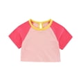 thumbnail image 1 of Toddler Girl Boy Short Sleeve Shirts New Toddler Kids Girls Fashion Cute Solid Color Breathable Soft Short Sleeve Short Tops Style B-55 Pinky 12 Months, 1 of 9