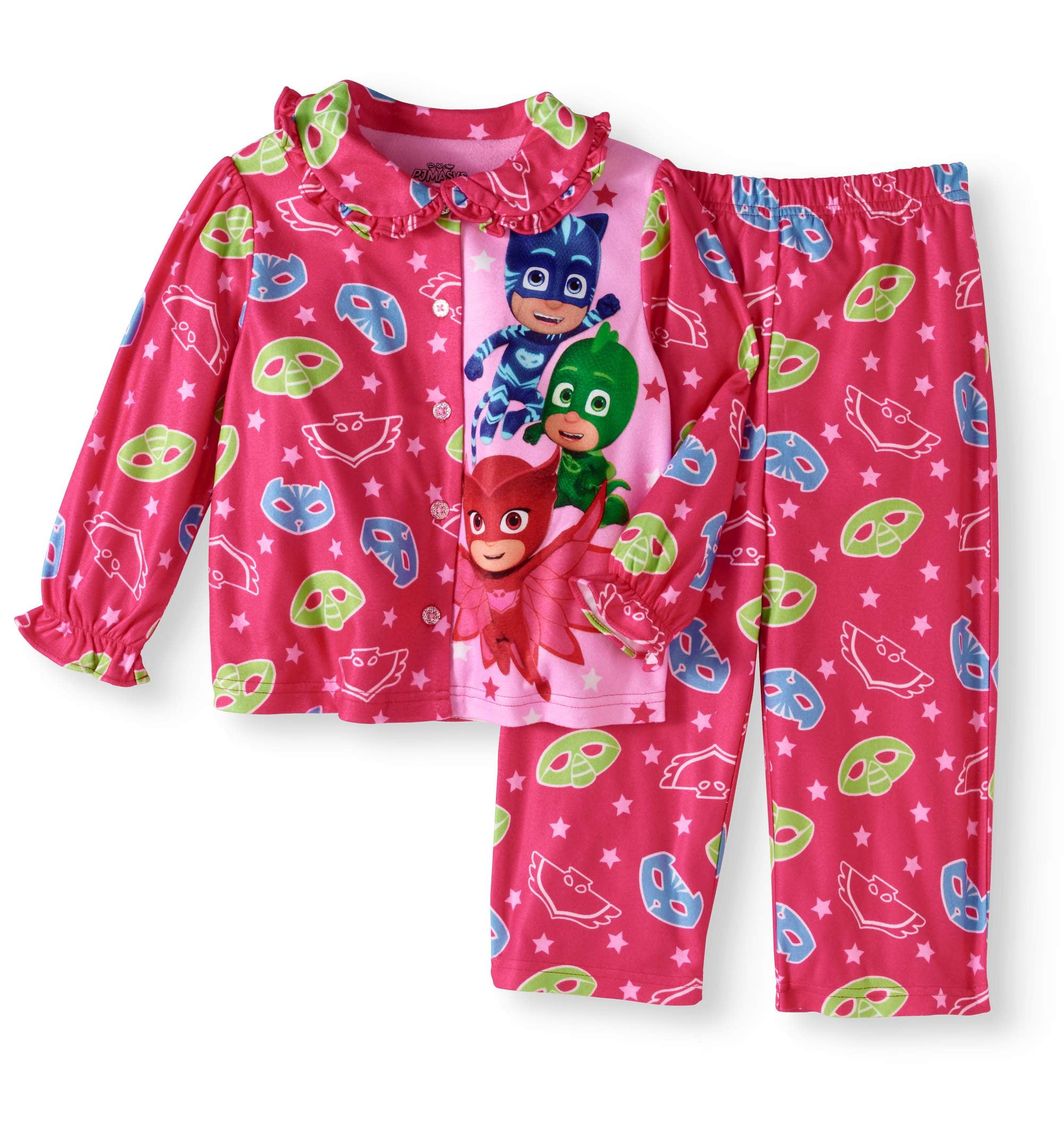 Toddler Girl Button Down Pajama Set