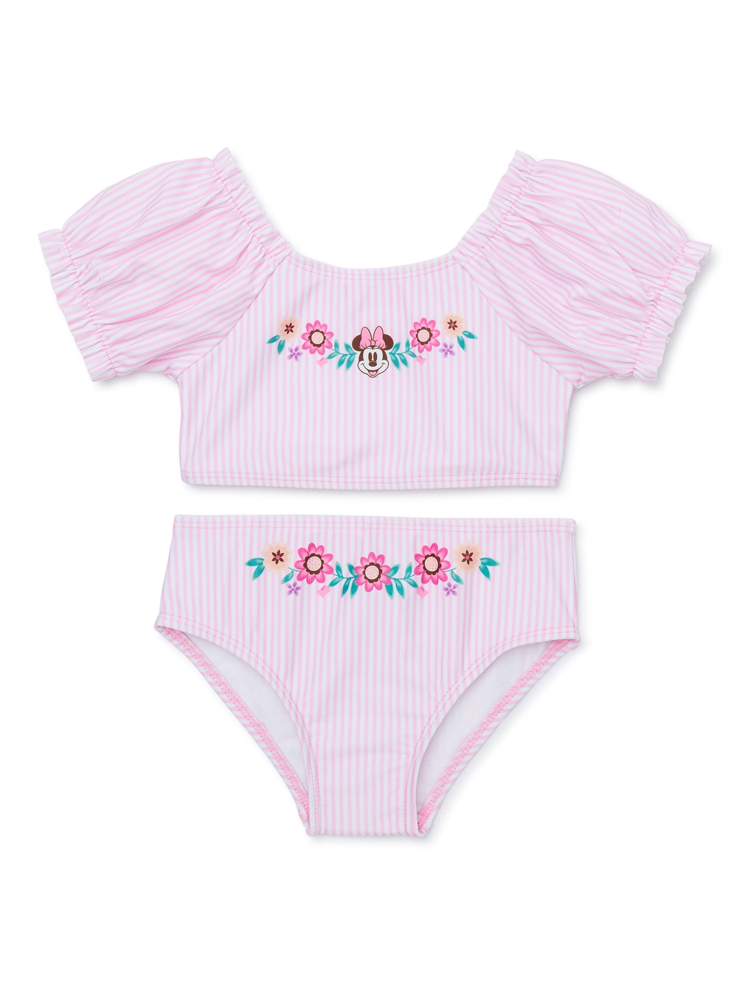 Toddler Girl Character Puff-Sleeve Two-Piece Swimsuit, Sizes 12M-5T ...