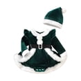 thumbnail image 1 of Toddler Girl Christmas Dress Crew Neck A-Line Long Sleeve Winter Dresses Romper Baby Christmas Outfit Girls Dress Size 12-18 Months, 1 of 6