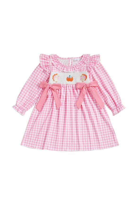 Toddler Girl Christmas Outfit Red Velvet Dress Long Sleeve Peter Pan Smocked Dress Vintage Baby Clothes